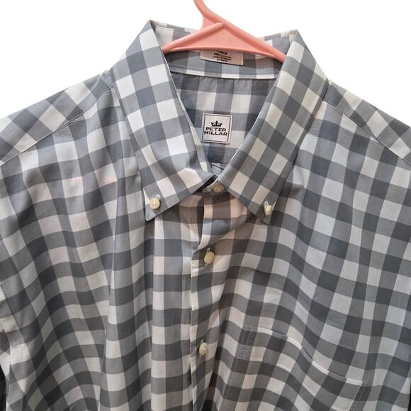 Men's Peter Millar Long Sleeve Dress Shirt, 100% Cotton, Size Large - Picture 10 of 10